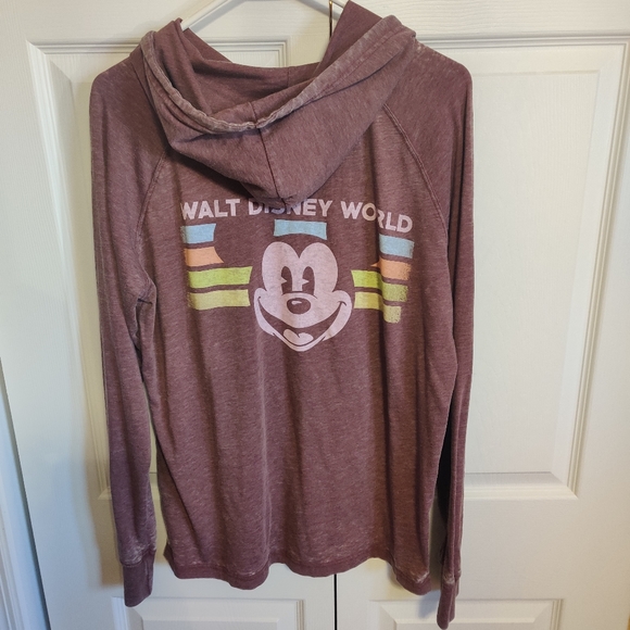 Walt Disney World Women's M Sweatshirt Hoodie Long Sleeve burnt purple - Picture 5 of 7
